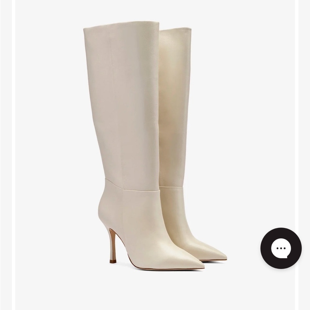 Larroude Cream Heeled Boots Knee-High Stiletto
NWT - Picture 2 of 7